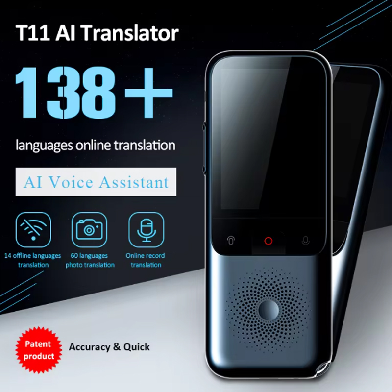 Portable Translator Device - Интеллектуальный переводчик T11 138 языков, портативный