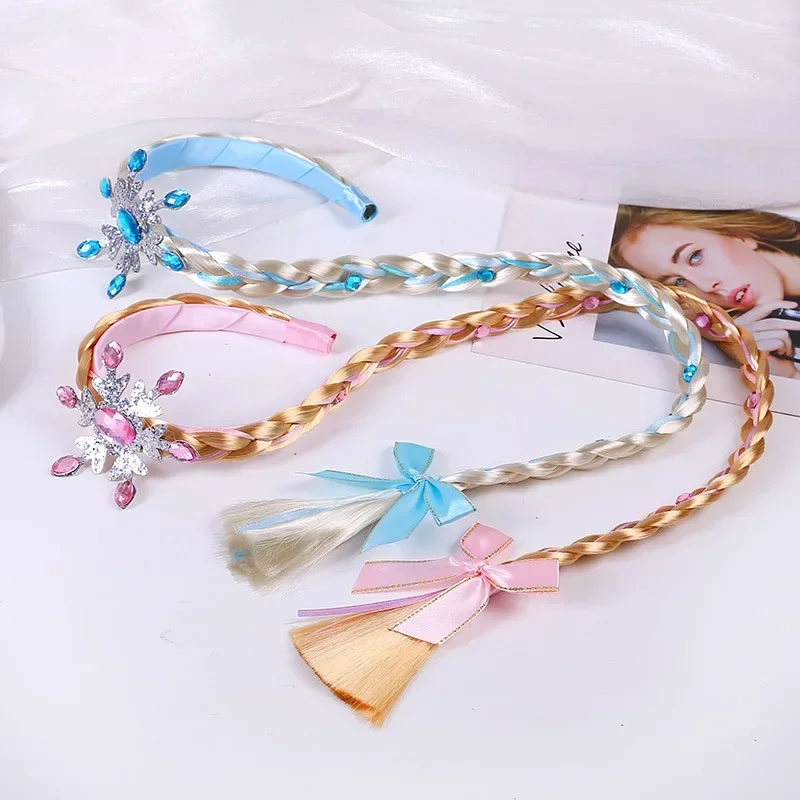 Elsa Gadget - Парик «Холодное сердце» с косой, повязка