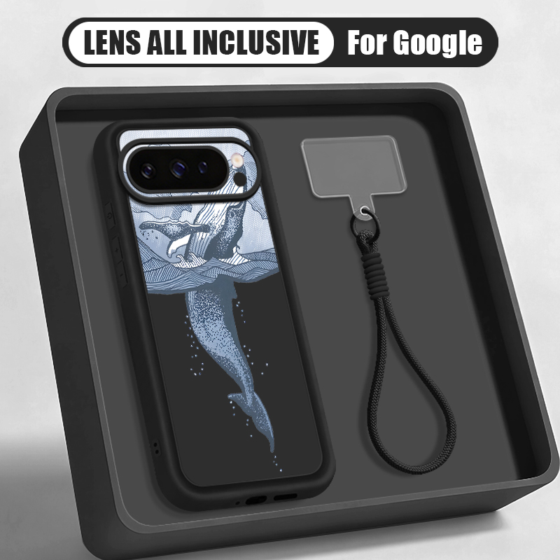 Чехол-ремешок с принтом китов- – обзор и цена Google Pixel 9 Pro